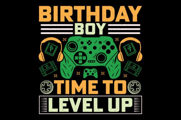 Birthday Boy Video Game Graphics & T-Shirt Designs