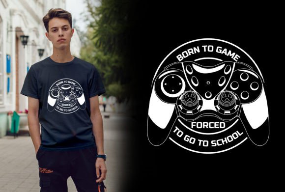 Born to Game Graphics for T-Shirt Designs