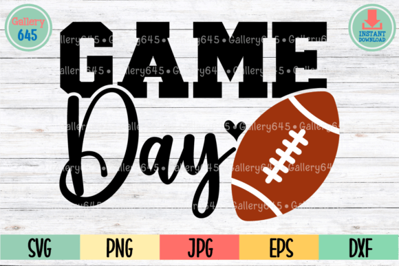 Game Day Football SVG Graphics & T-Shirt Designs