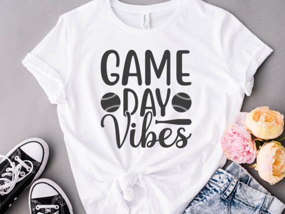Game Day Vibes Baseball SVG: Graphics & T-Shirt Designs