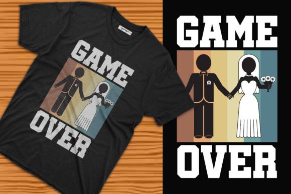 Game Over Bride Groom Graphics & T-Shirt Designs