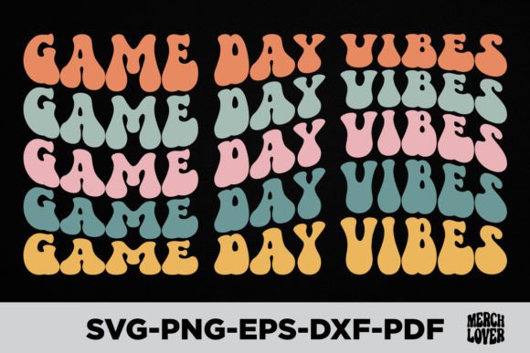 Retro Groovy Game Day Vibes Graphics & T-Shirt Designs