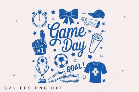 Soccer Doodles PNG SVG: Game Day Graphics & T-Shirt Designs